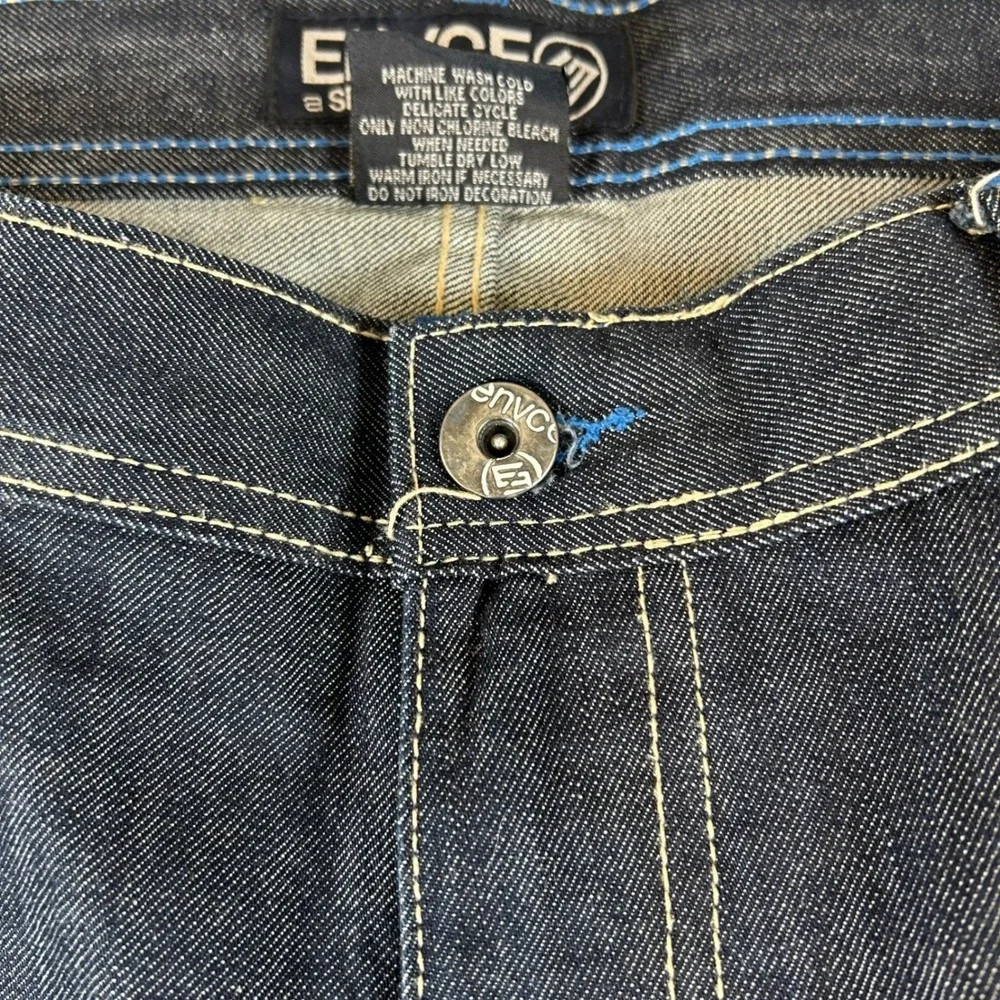 Vintage Y2K ENYCE Men's Dark Wash Denim Jeans Size 40x33‎ Wide Leg Baggy Hip Hop
